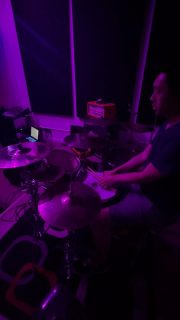 pretending to drummer
